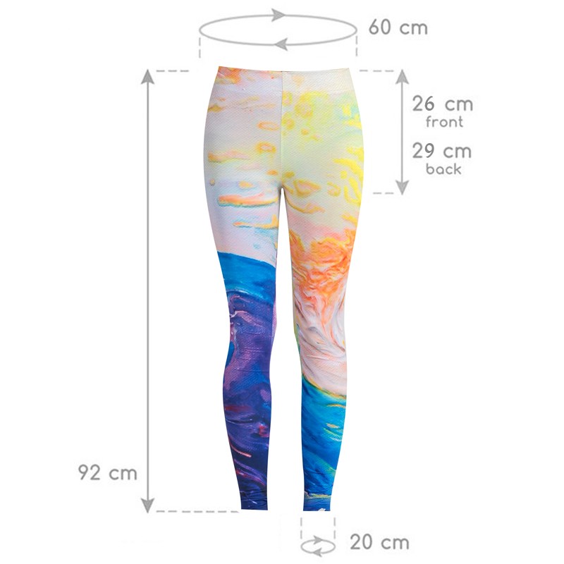 Women's Yoga pants are dimensions for fitting